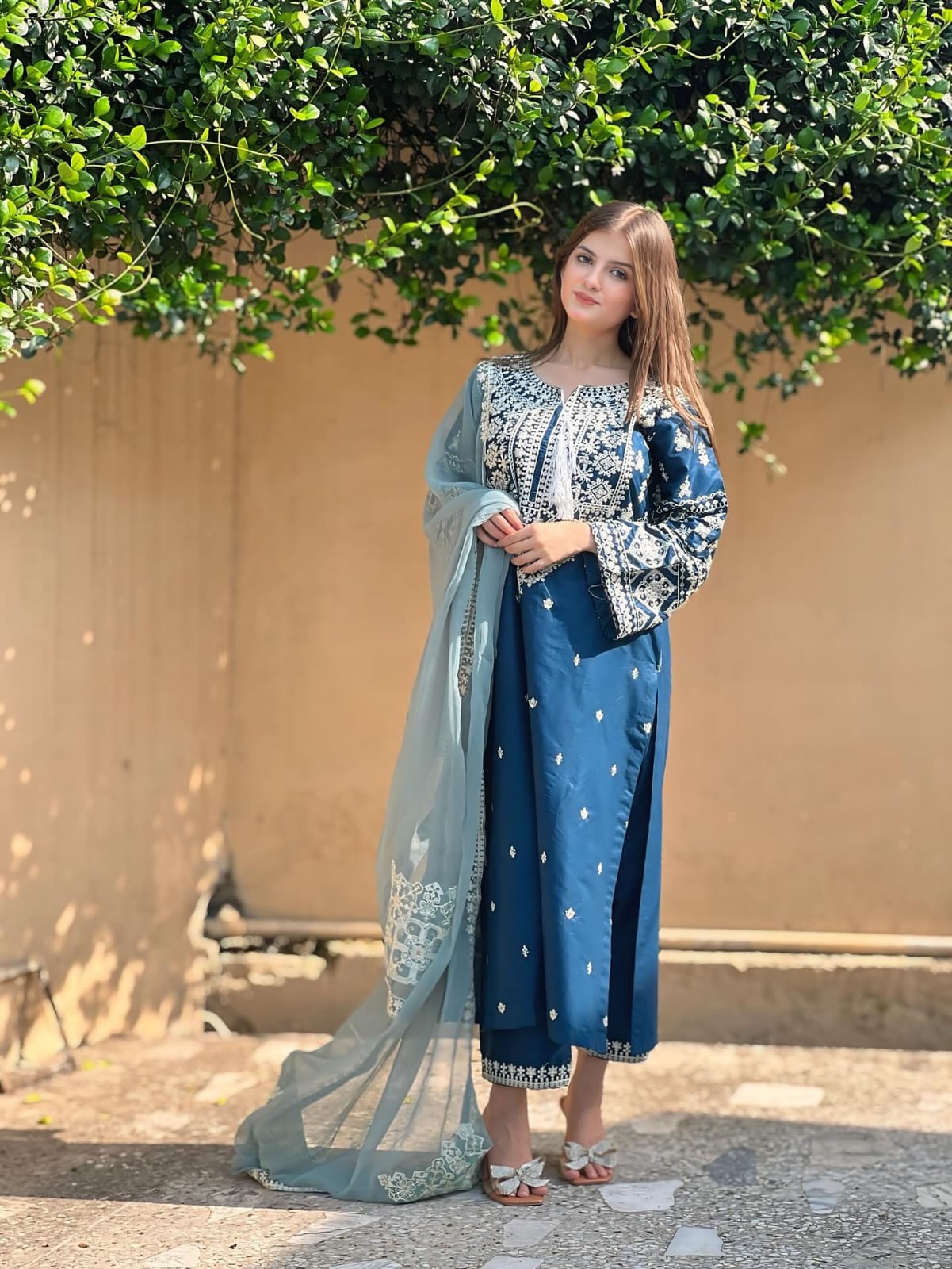 Zara embroidery 3pc