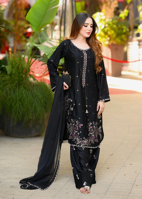 Zarqa embroidery  Farshi Shalwar 3pc