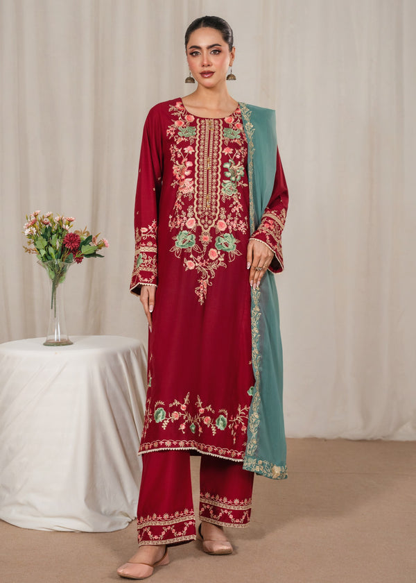 Arooha embroidery 3pc