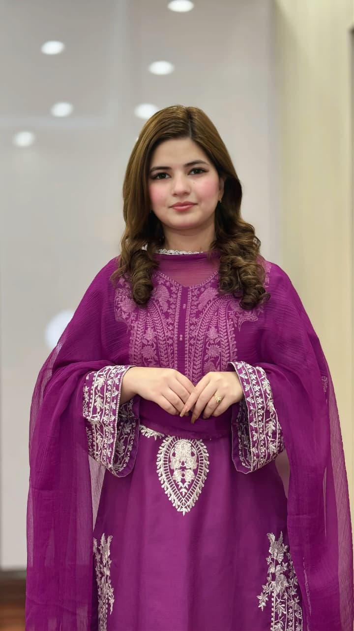 Sapphire embroidery 3pc (purple)