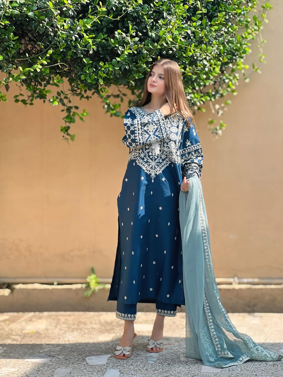 Zara embroidery 3pc