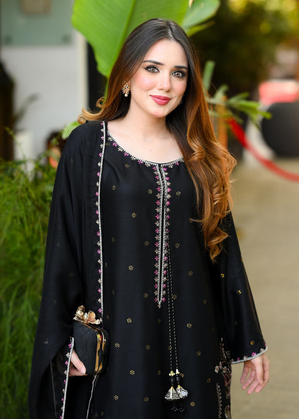 Zarqa embroidery  Farshi Shalwar 3pc
