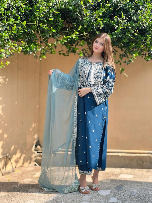 Zara embroidery 3pc