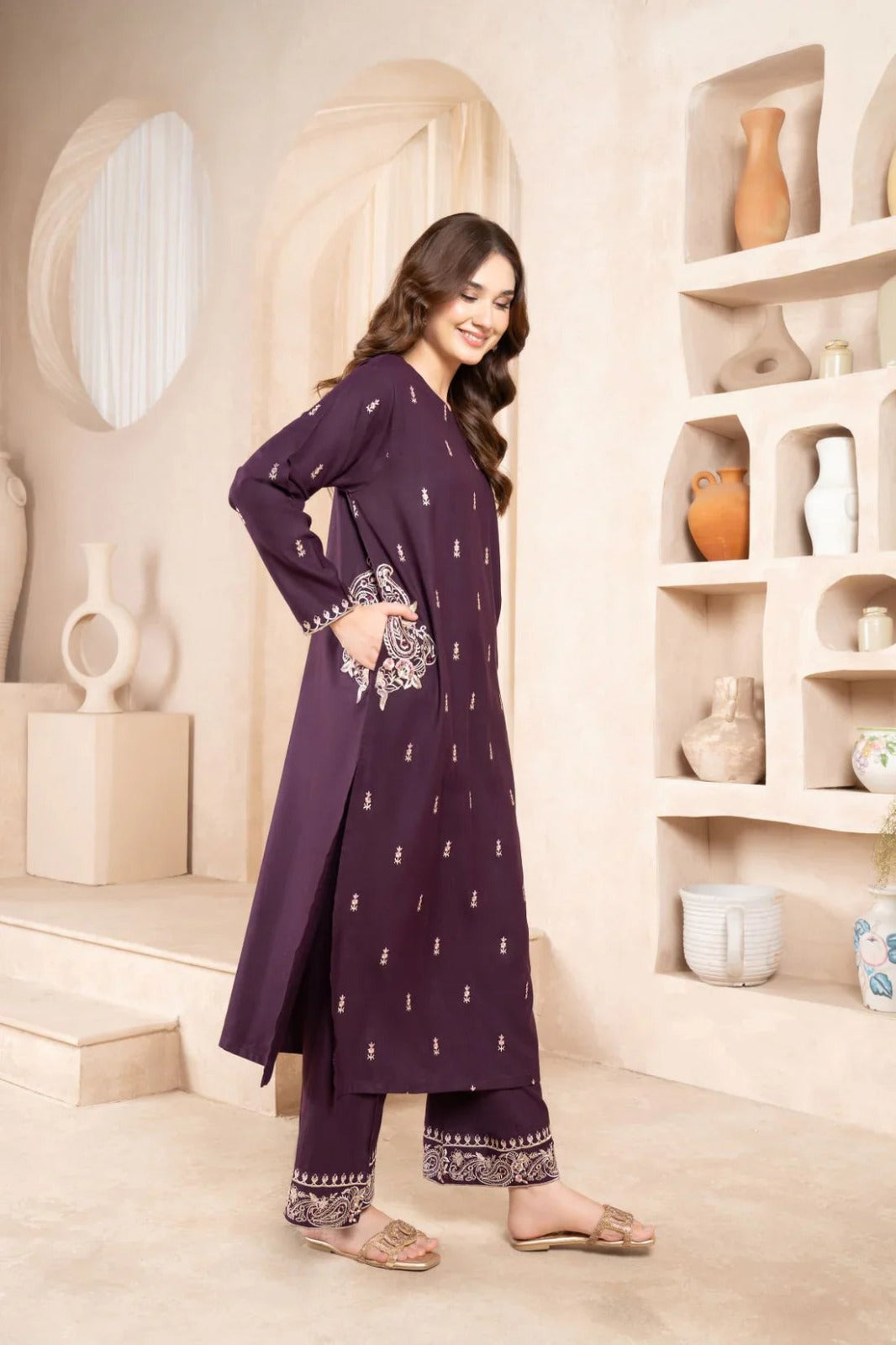 Naaz embroidery long length